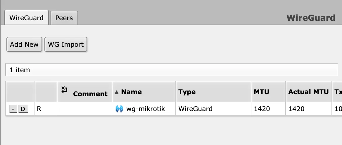 WireGuard Mikrotik